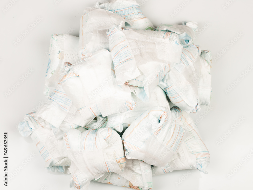 Obraz premium Heap of dirty diapers