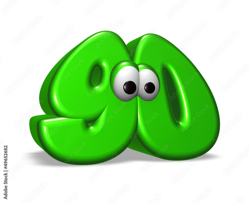 Fototapeta premium cartoonzahl