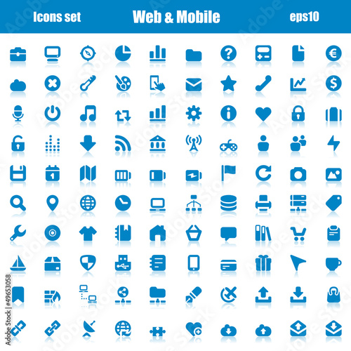 web mobile blue reflex