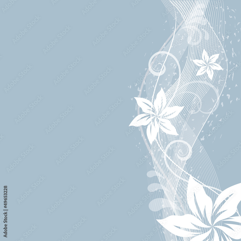 Abstract flowers side ornament background Abstract flowers side ornament background