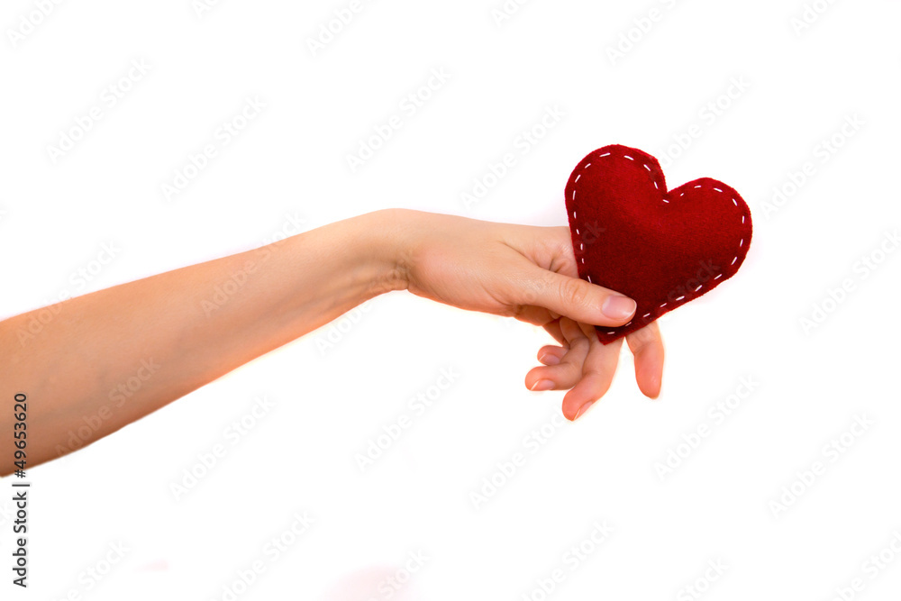 Obraz premium Red heart in hand