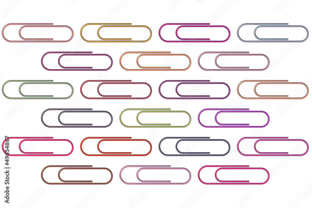 Colorful background with paper clips Colorful background with paper clips