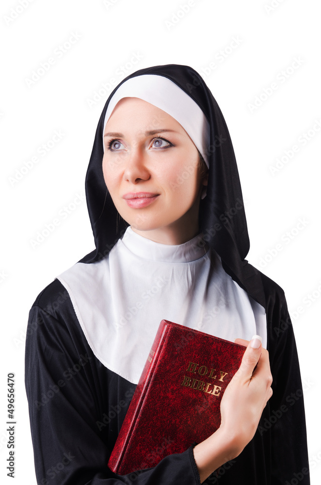 Young nun in religious concept Young nun in religious concept