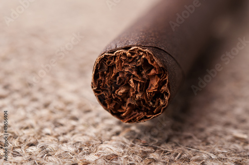 closeup of cigar