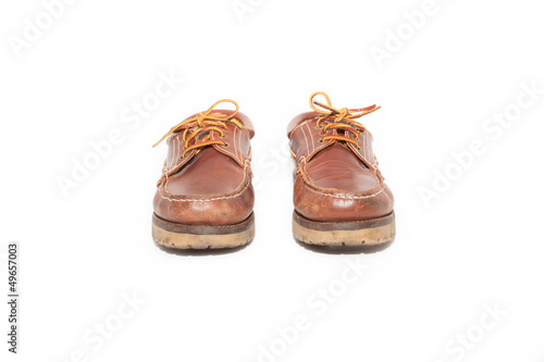 zapato nauticos de color marron photo
