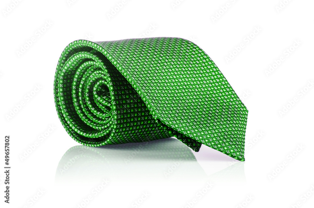 Elegant silk male tie ( necktie ) on white Elegant silk male tie ( necktie ) on white