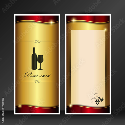 wine card vector design