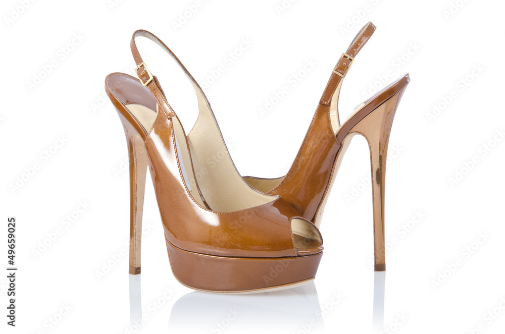 Nice woman shoes isolated on white Nice woman shoes isolated on white