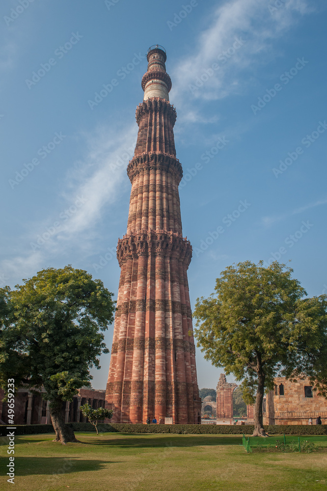 Qutub Minar tower, Delhi, India
