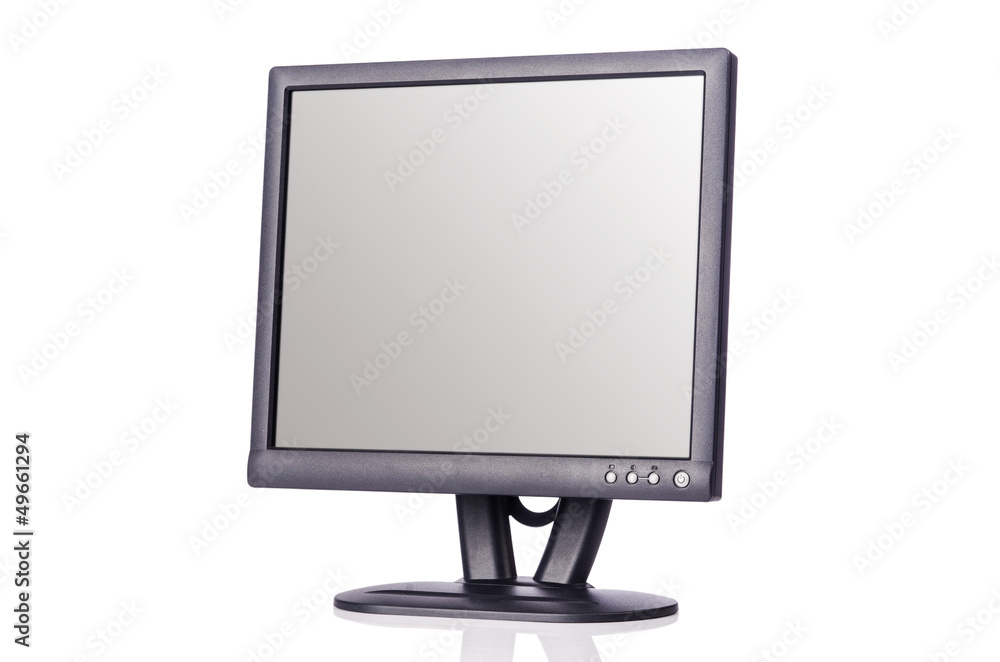 Computer monitor isolated on the white Computer monitor isolated on the white