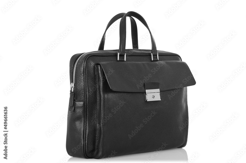 Black briefcase isolated on the white Black briefcase isolated on the white