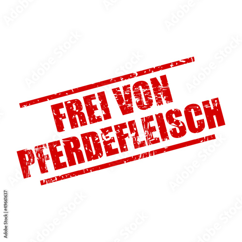 stempel eckig frei von pferdefleisch I