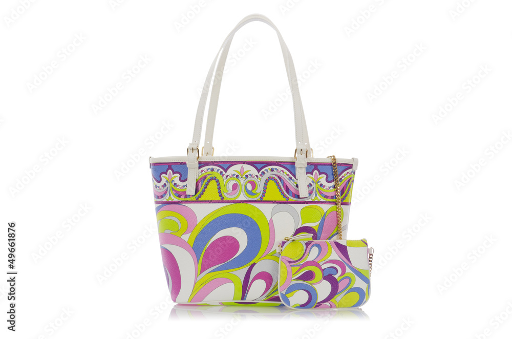 Nice elegant woman bag isolated on the white Nice elegant woman bag isolated on the white