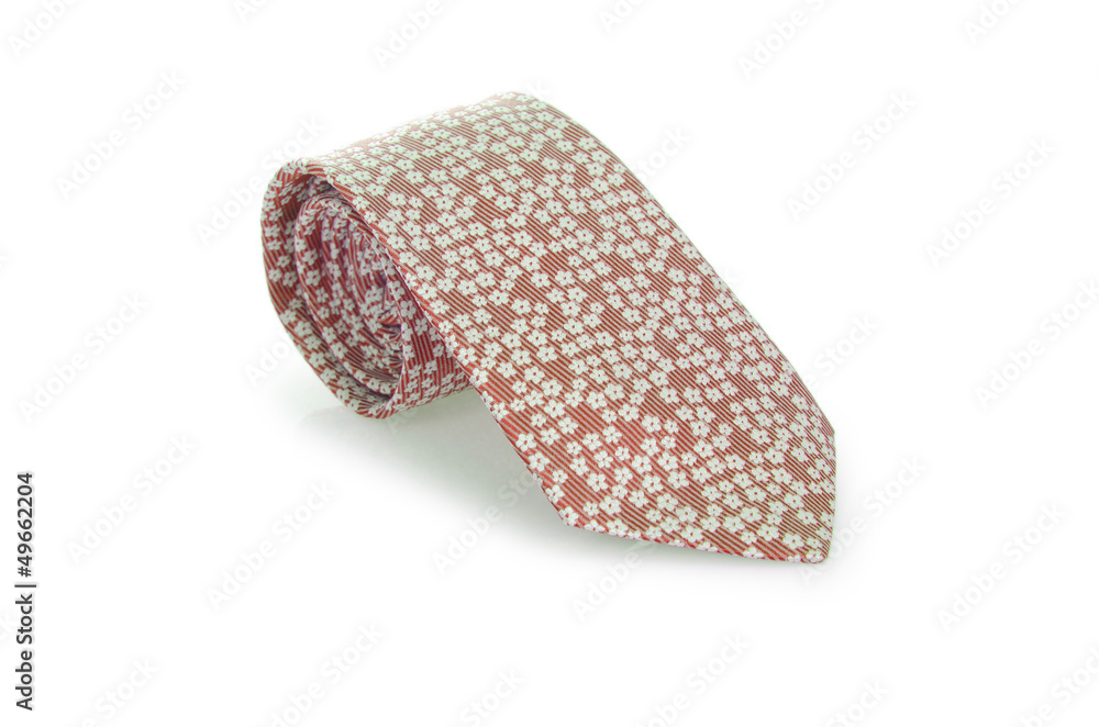 Elegant silk male tie ( necktie ) on white Elegant silk male tie ( necktie ) on white
