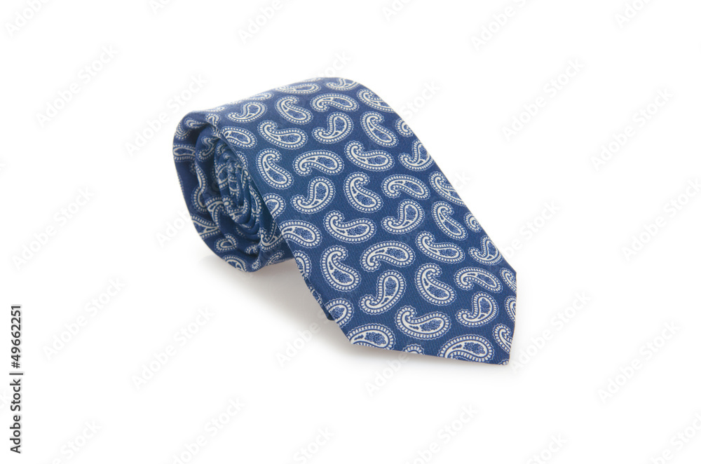 Elegant silk male tie ( necktie ) on white Elegant silk male tie ( necktie ) on white