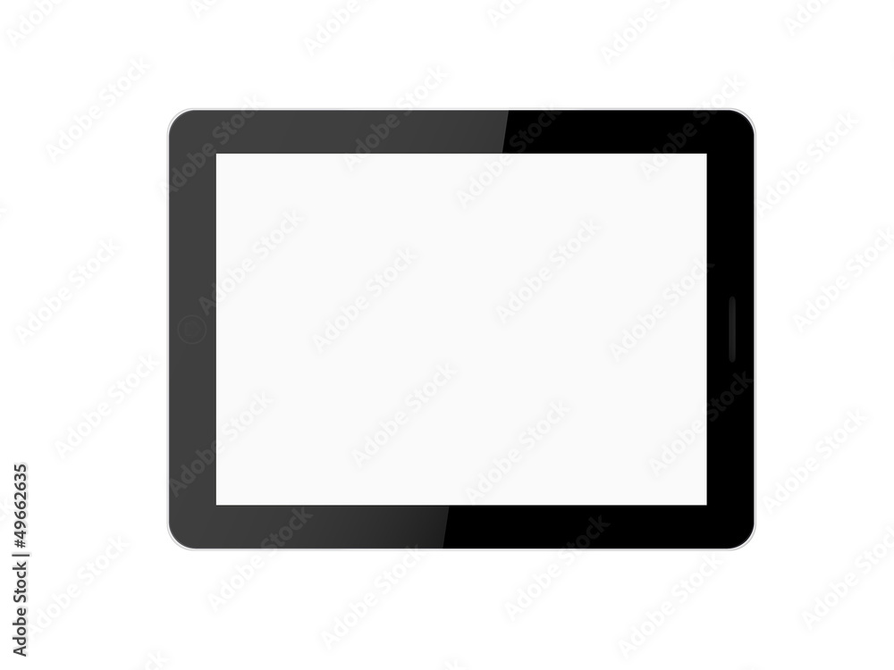 Tablet computer (tablet pc) on white background.