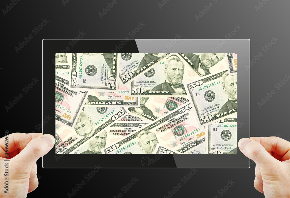 Black generic tablet pc, 3d render. Black generic tablet pc, 3d render.