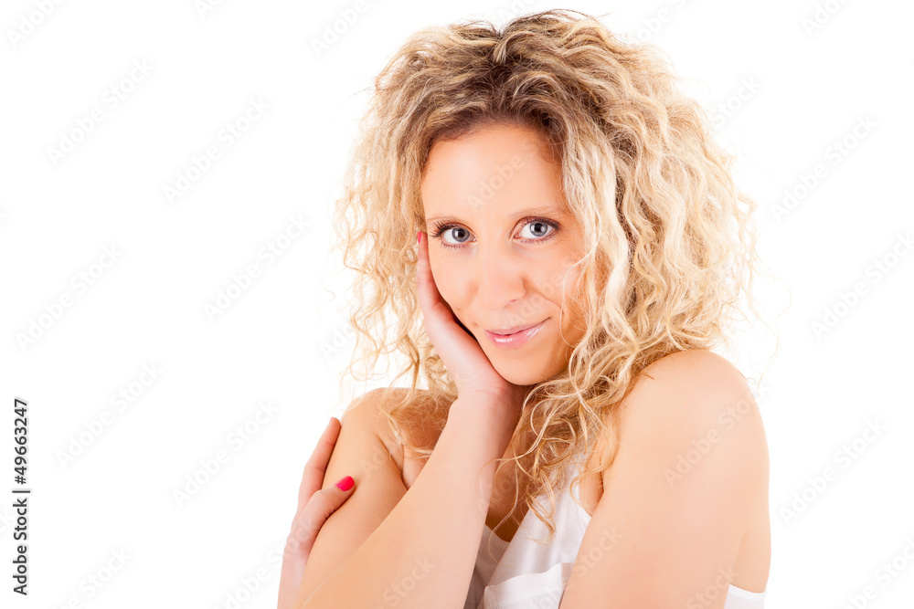 Obraz premium Beautiful blonde woman posing