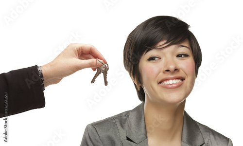 Mixed Race Young Woman Bein...