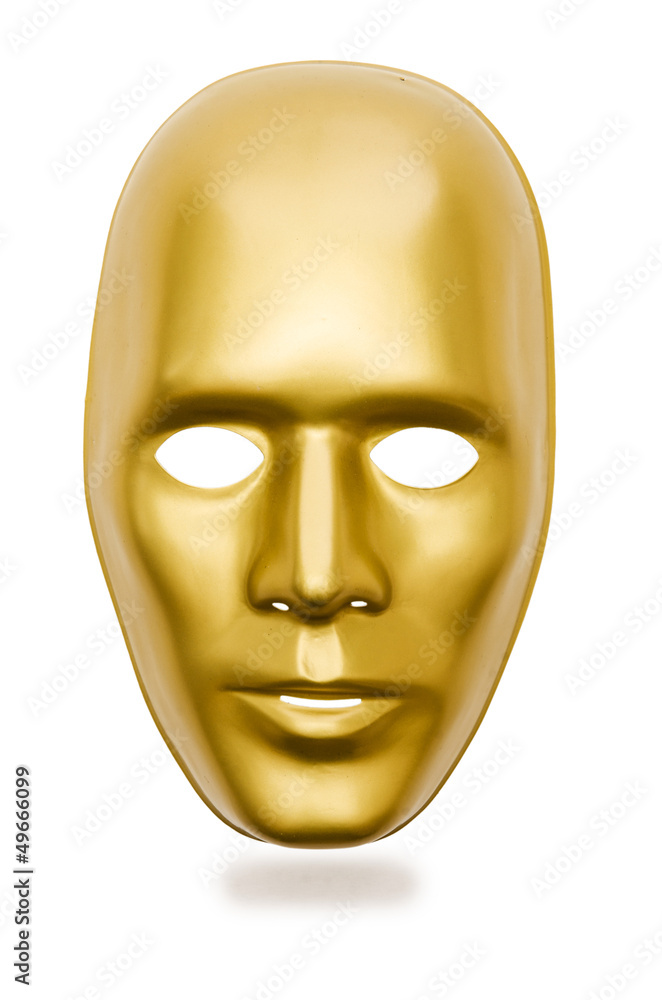 Shiny masks isolated on white background Shiny masks isolated on white background