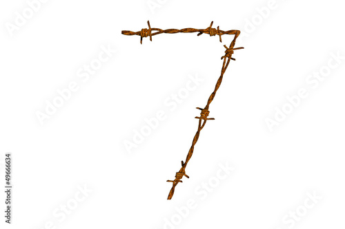 Barbed wire alphabet