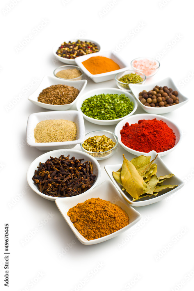 Various spices and herbs. Various spices and herbs.
