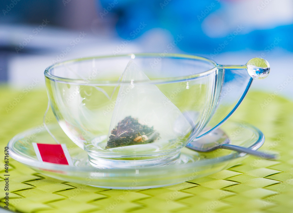 Cup of tea with tea bag Cup of tea with tea bag