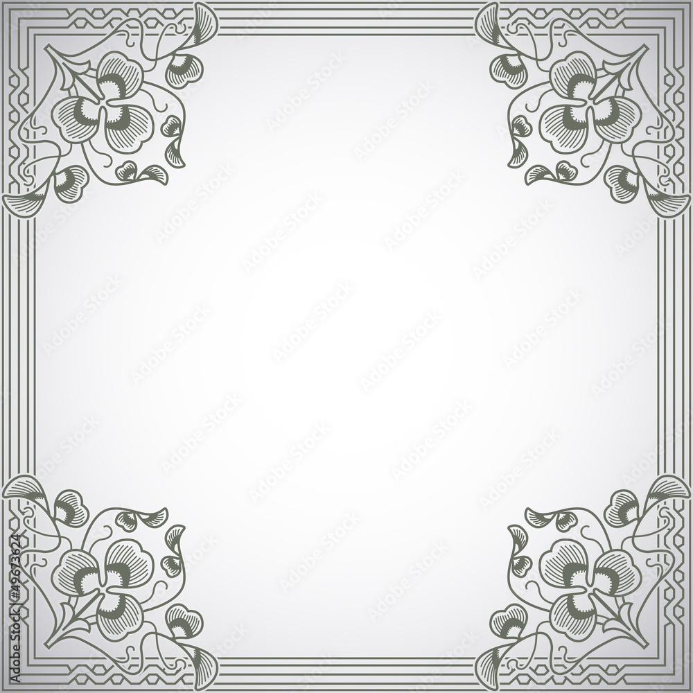 Decorative frame in the style of vintage