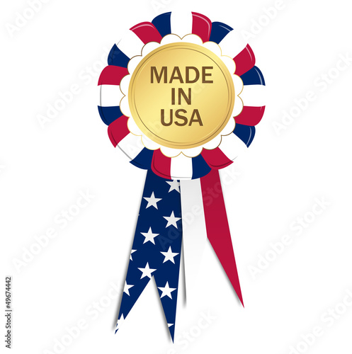 Stoffsiegel mit Bändern " MADE IN USA "