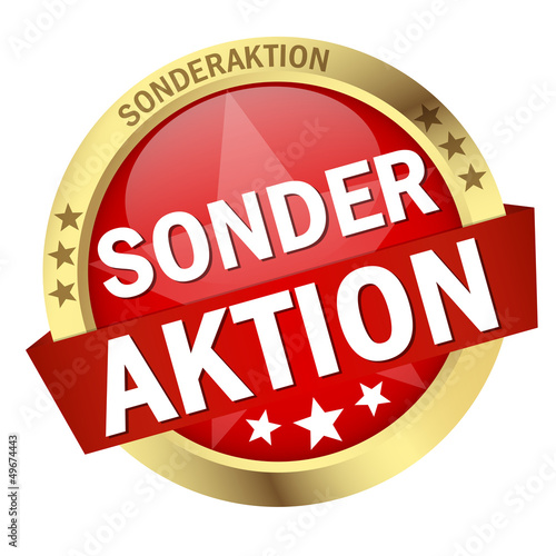 Button mit Banner " SONDERAKTION "