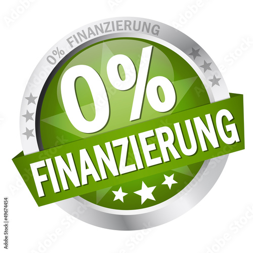 Button mit Banner " 0% FINANZIERUNG "