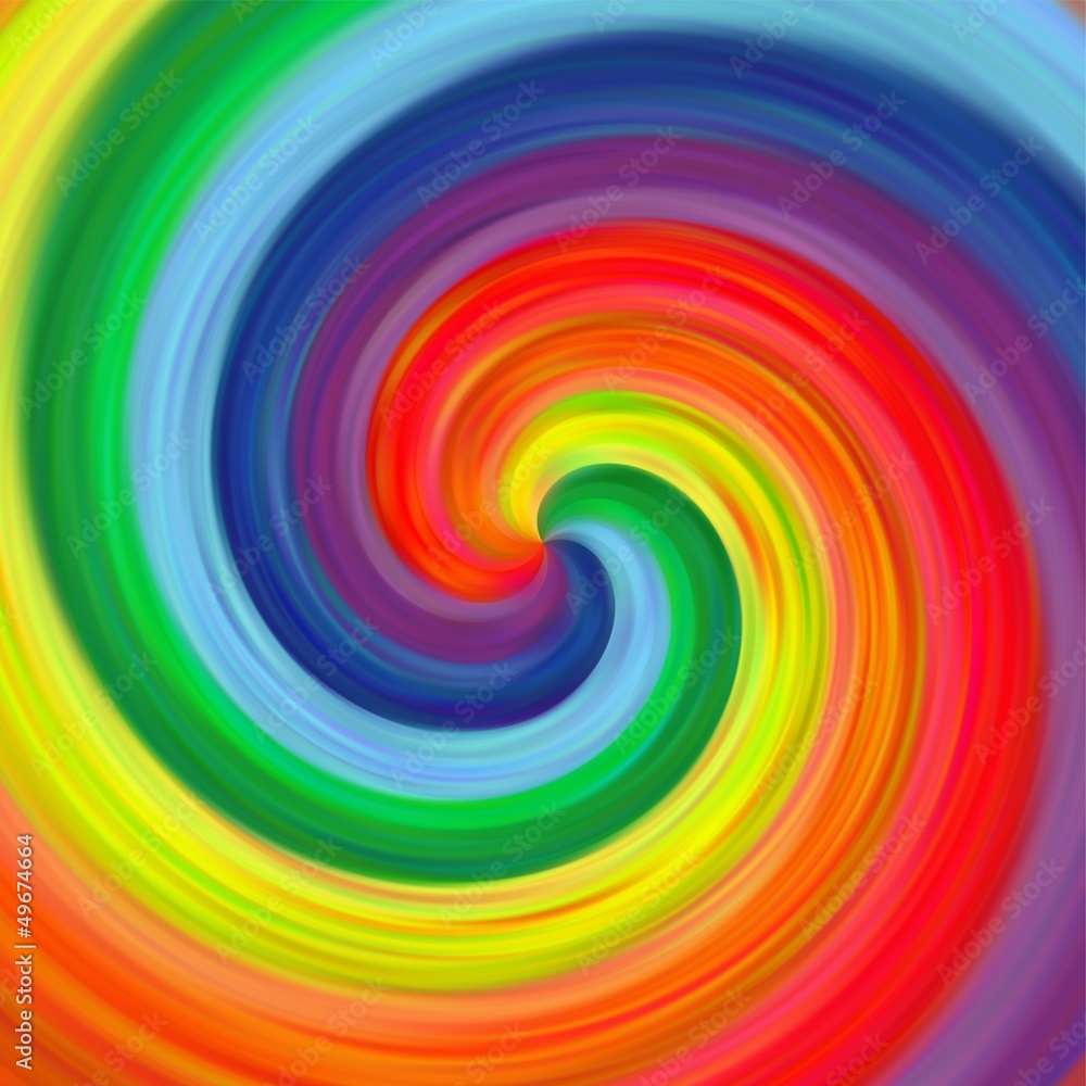 Abstract art twirl rainbow colorful background