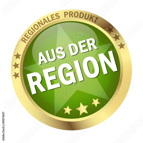 Button mit Banner " AUS DER REGION "