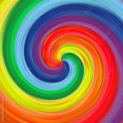 Abstract art twirl rainbow colorful background