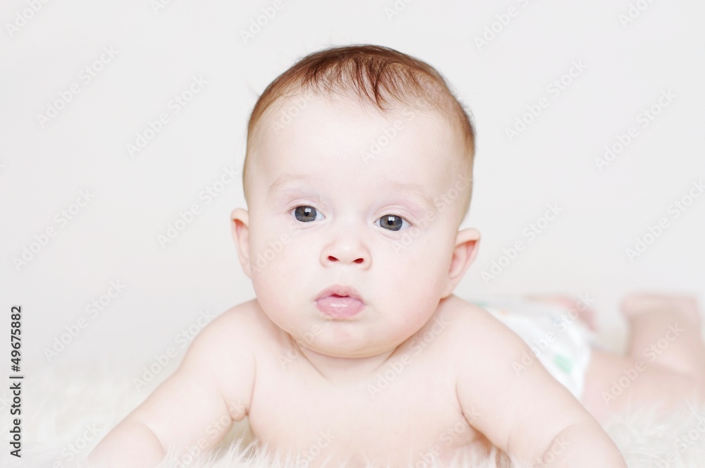 Sad five-months baby Sad five-months baby