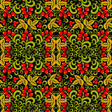 Khokhloma Seamless pattern background