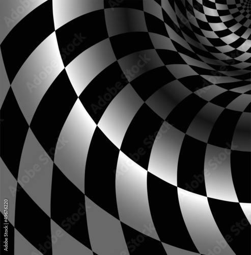 Сheckered abstract background with perspective