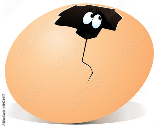 illustration of broken egg with surprise inside