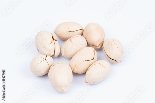 pecan nuts isolated on white