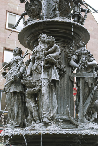 Fountain of the Virtues in Nuremberg photo