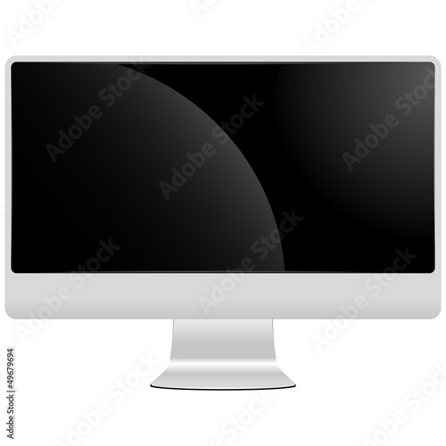 lcd display monitor isolated