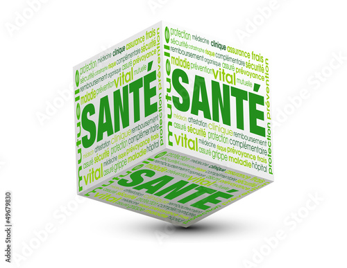 cube  nuage de mots santé