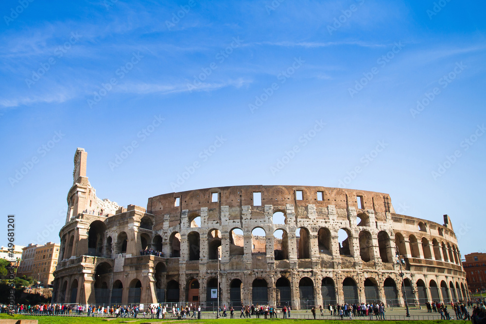 Fototapeta premium Italy, Coliseum in summer day