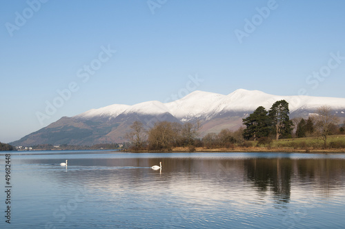 Fotografering Derwent Water, Cumbria, UK, in Winter.