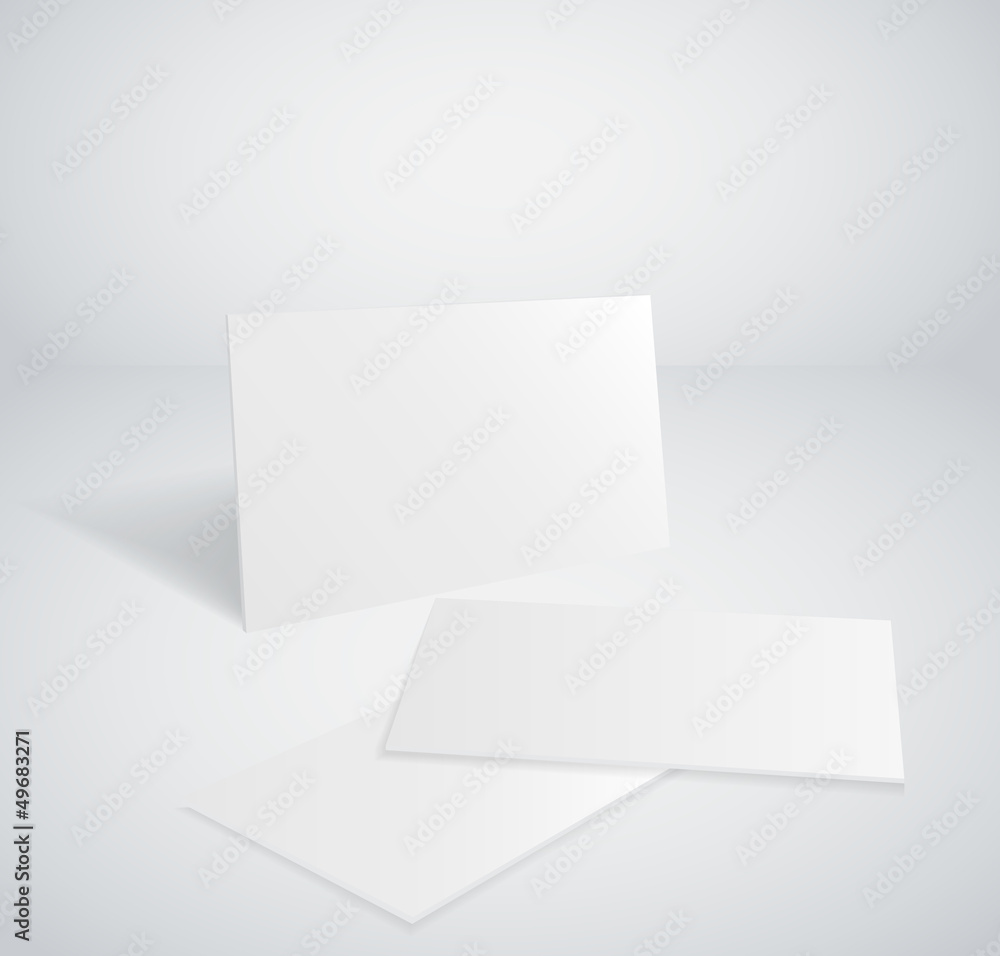 3d blank business card set 3d blank business card set