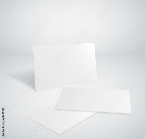3d blank business card set