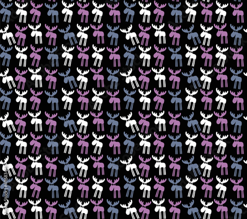 Seamless background with elks