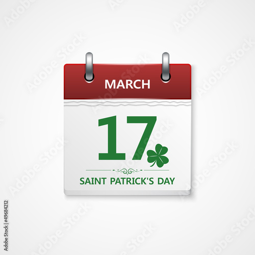 patricks day calendar illustration