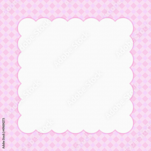 Pink checkered celebration frame for your message or invitationd