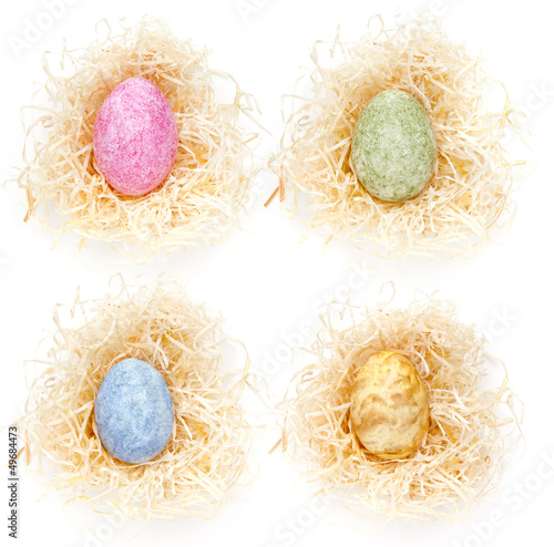 Marmorierte Eier im Nest